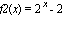 f2(x) = 2^x-2